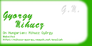 gyorgy mihucz business card